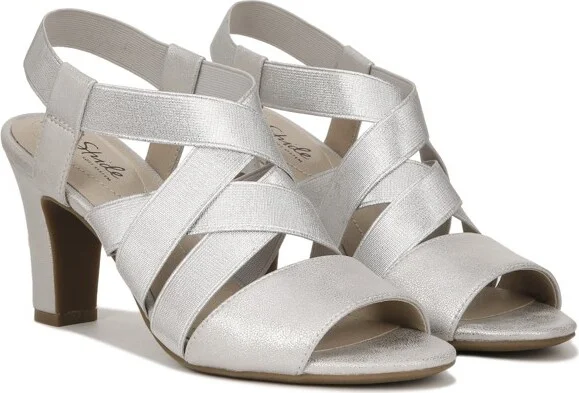 LifeStride Womens Charlotte High Heel Sandal Silver 5.5 M - Image 2