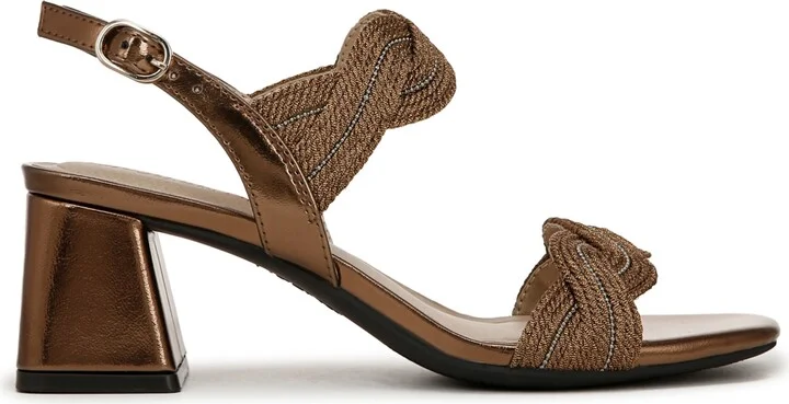 LifeStride Women's Charnelle Angled Block Heel Square Open Toe Slingback Dress Sandals - Image 2