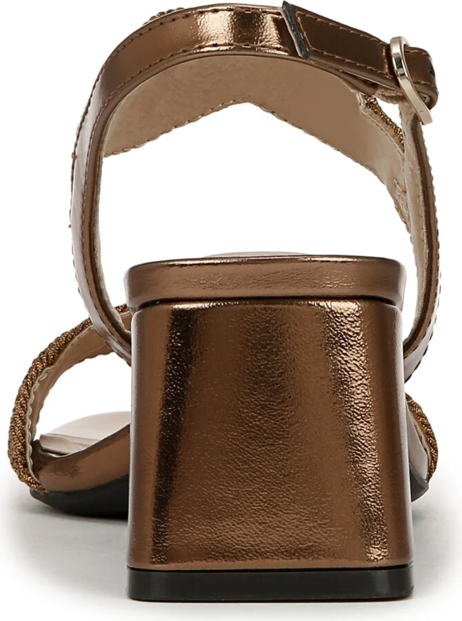 LifeStride Women's Charnelle Angled Block Heel Square Open Toe Slingback Dress Sandals - Image 3