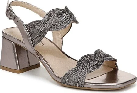 LifeStride Women's Charnelle Sandal Pewter Metallic 6.5 W