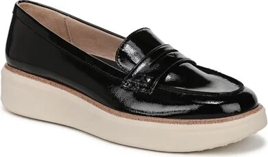 LifeStride Women's Chelsea Loafer Black Patent 9.5 M