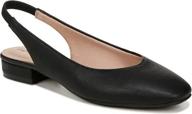 LifeStride Womens Claire Slingback Ballet Flats Black 9.5 W