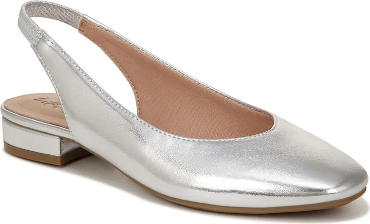 LifeStride Women's Claire Square Toe Slingback Flats