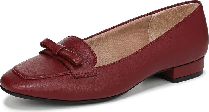 LifeStride Women's Claudine Loafer Flat Dark Cherry 7 W