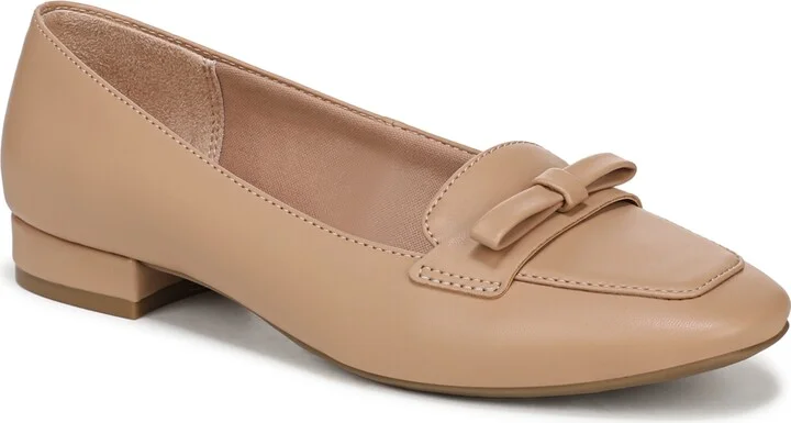 LifeStride Women's Claudine Square Toe Block Heel Ballerina Flats