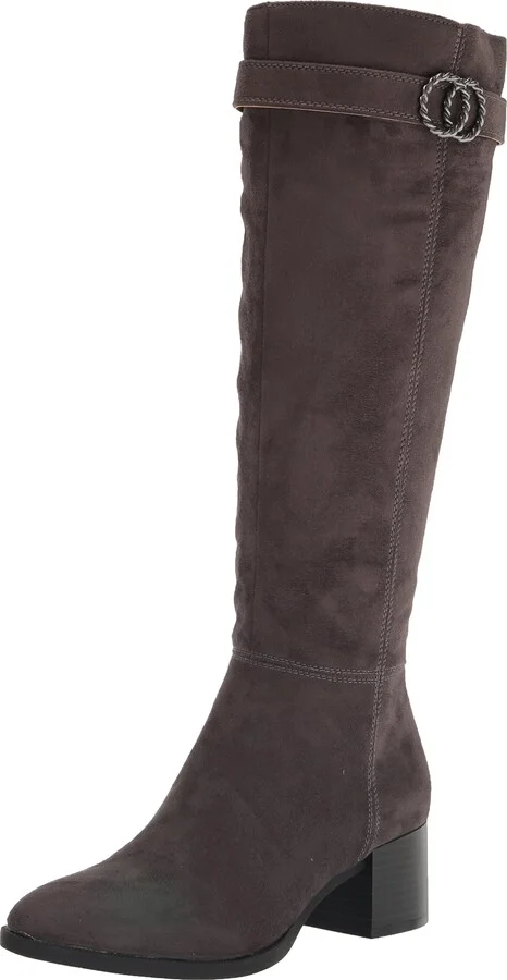 LifeStride Womens Daring Knee High Boot Stone Grey 7.5 W