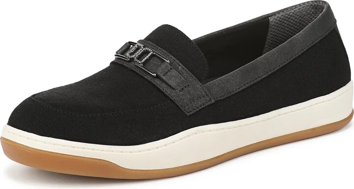 LifeStride Women's Daydream Loafer Flat Black/Vanilla 7 M