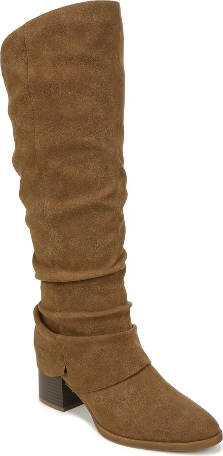 LifeStride Womens Delilah Pointed Toe Knee High Boot Fawn Beige Wide Calf 9 M