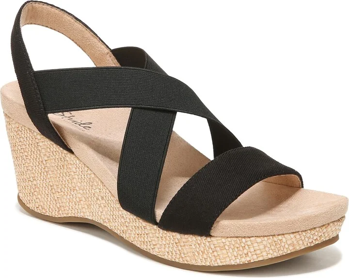 LifeStride Womens Delta 2 Strappy Wedge Sandal