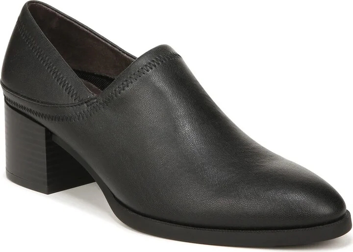 LifeStride Womens Dina Slip On Block Heel Booties Black 7 W