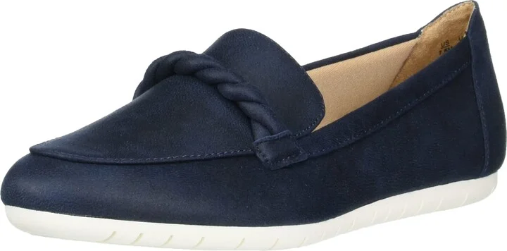 LifeStride Womens Drew Loafer Navy/White 8.5 W