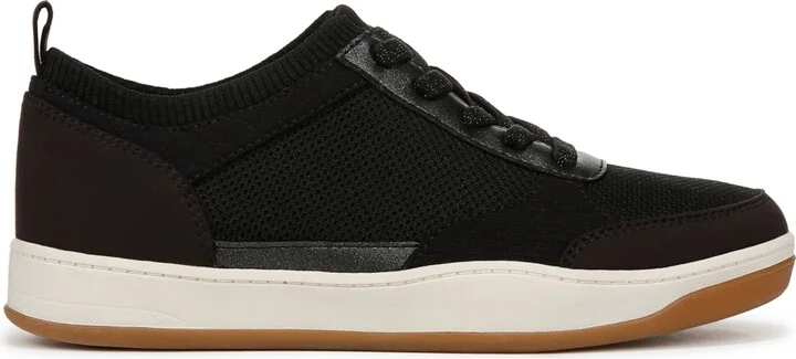 LifeStride Women's Dynamic Washable Platform Slip On Sneakers - Black Knit Fabric/Microsuede - Image 2