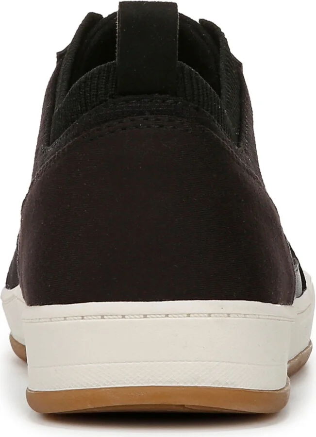 LifeStride Women's Dynamic Washable Platform Slip On Sneakers - Black Knit Fabric/Microsuede - Image 3
