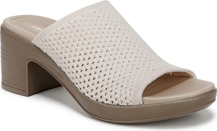 LifeStride Women's Ella Washable Block Heel Slide Sandals