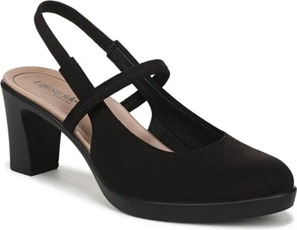 LifeStride Women's Evoke Slingback Pump Black 11 M