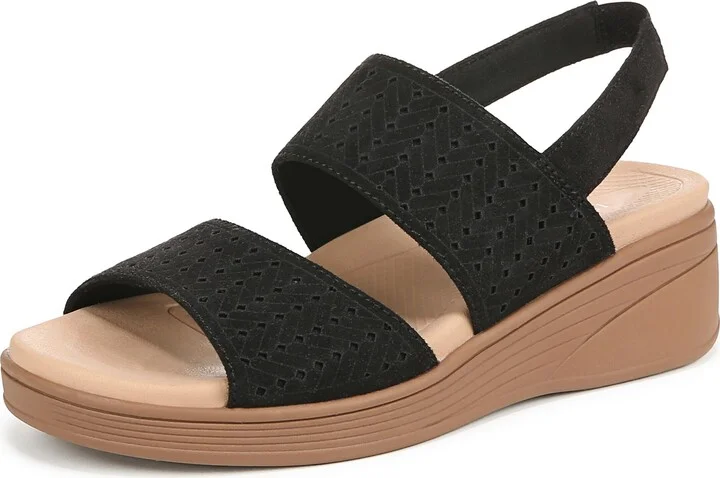 LifeStride Women's Festive Wedge Sandal Black 8.5 M