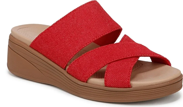 LifeStride Women's Fiona Washable Strappy Slide Wedge Sandals