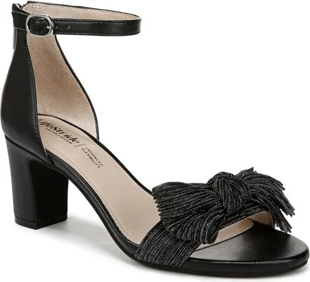 LifeStride Women's Florence Bow Sandal Black 9.5 W