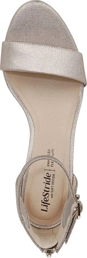LifeStride Women's Florence Two Piece Block Heel Ankle Strap Sandals - Image 4