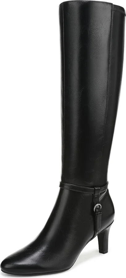 LifeStride Women's Galant Fashion Boot Black - Extra Wide Calf 10 W