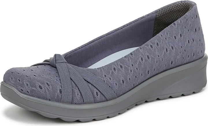 LifeStride Women's Gem 2 Ballet Flat Blue Floral Dot Fabric 7.5 M