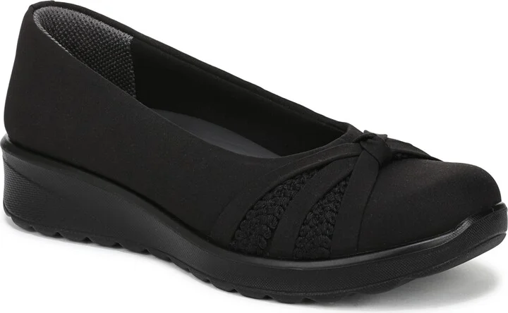LifeStride Women's Gem Knot Washable Slip On Ballerina Flats