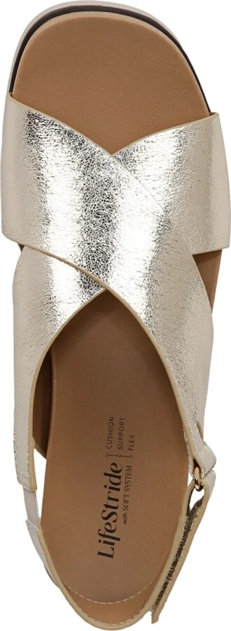 LifeStride Women's Georgina Square Open Toe Slingback Platform Sandals - Image 4