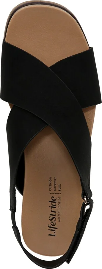 LifeStride Women's Georgina Square Open Toe Slingback Platform Sandals - Image 8