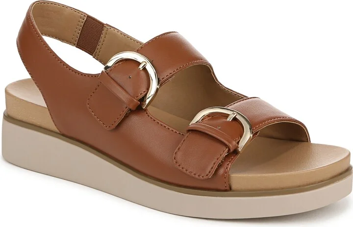 LifeStride Women's Goodie Square Open Toe Slingback Platform Sandals