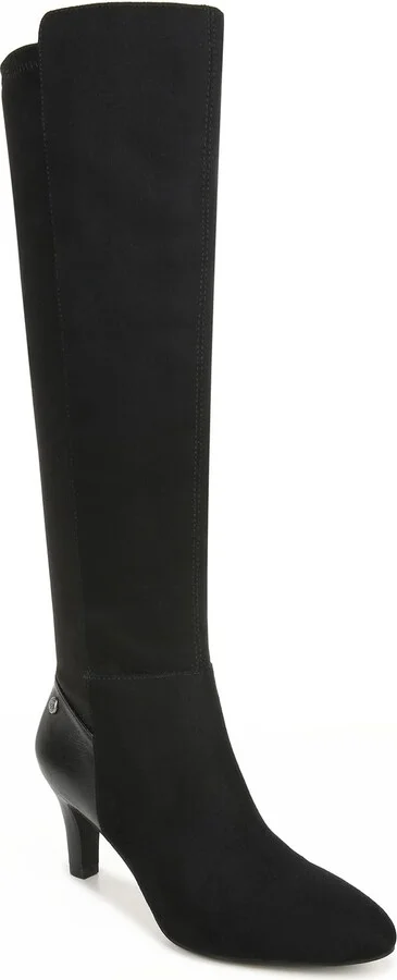 LifeStride Womens Gracie-WC Wide Calf High Heeled Boots Black Wide Calf 8 W