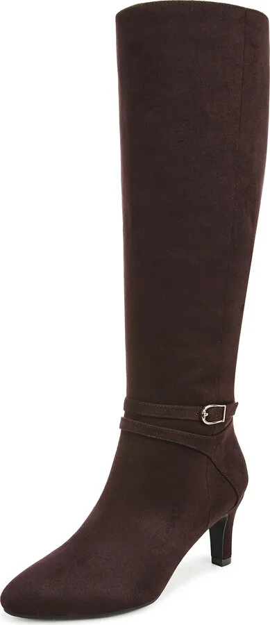 LifeStride Womens Guild Tall Dark Chocolate Wide Calf 8 W