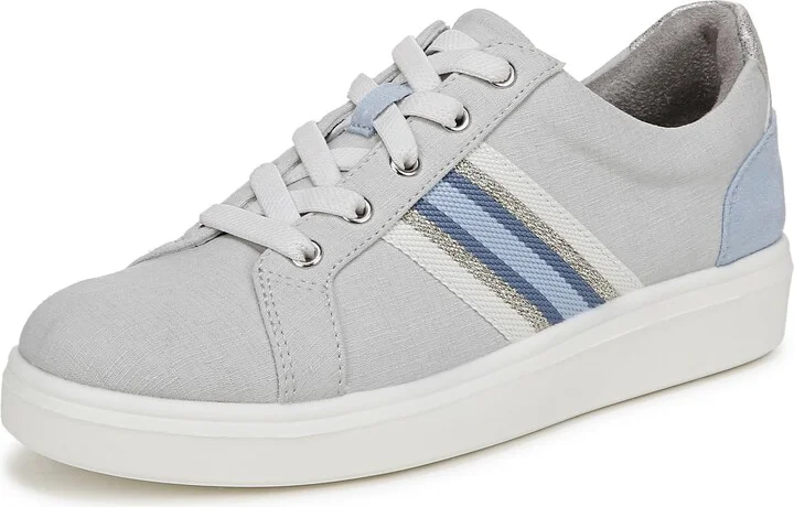 LifeStride Women's Happy Friday Bright Sneaker Oyster Stretch Denim Fabric 8.5 M