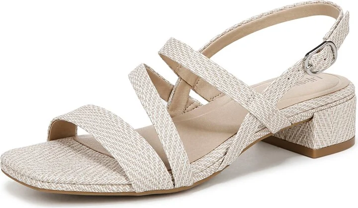 LifeStride Womens Janet Heeled Sandal Bone 10 W