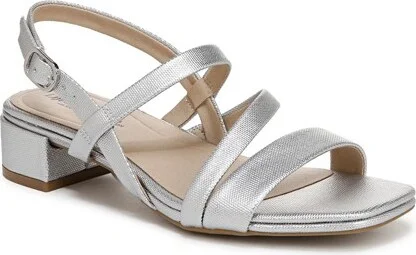 LifeStride Women's Janet Sandal Silver 8 M