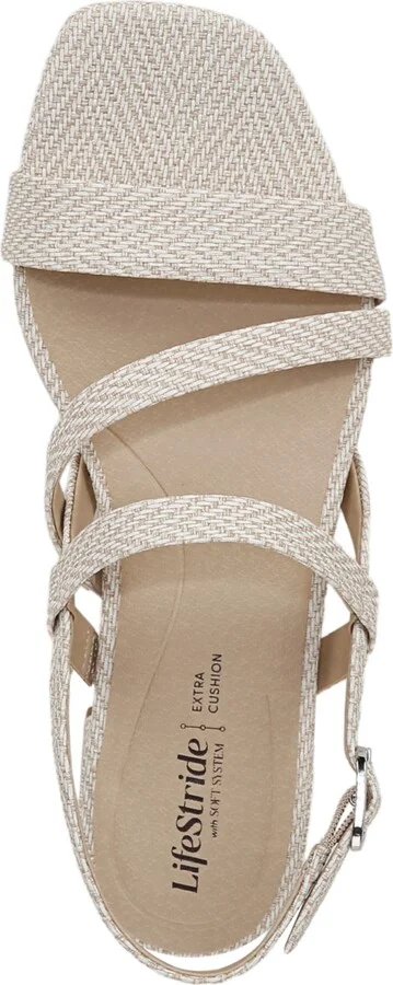 LifeStride Women's Janet Square Open Toe Slingback Dress Sandals - Image 8