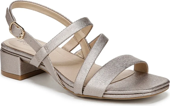 LifeStride Women's Janet Square Open Toe Slingback Dress Sandals