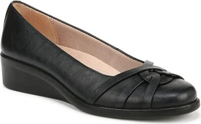 LifeStride Women's Jorie Ballet Flat Black 8 W