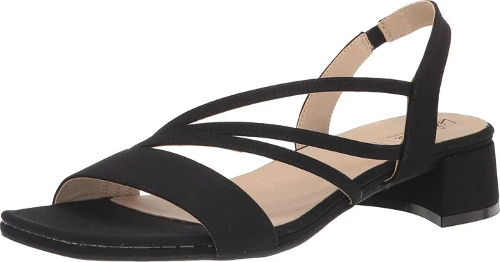LifeStride Womens Joy 2 Strappy Sandal Black 7 W
