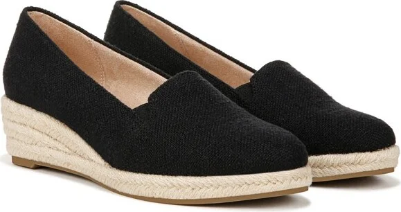 LifeStride Womens Kamilla Wedge Espadrilles Lux Navy Linen 9.5 W - Image 4