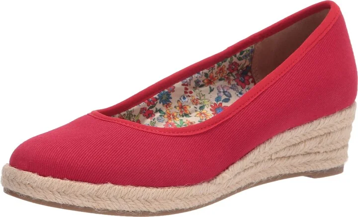 LifeStride Womens Karma Espadrille Slip On Fire Red 6 W