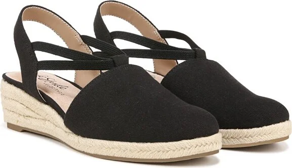 LifeStride Women's Katrina 2 Espadrille Wedge Sandal Almond Fabric 6 M - Image 3