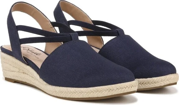 LifeStride Women's Katrina 2 Espadrille Wedge Sandal Almond Fabric 6 M - Image 5