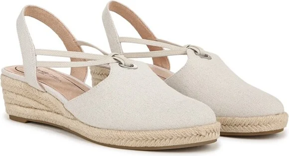 LifeStride Women's Kennedy Espadrille Wedge Sandal Natural Linen 9 W - Image 2