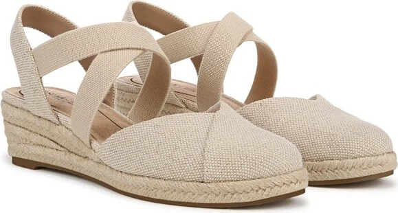 LifeStride Women's Kimball Espadrille Wedge Sandal Natural/Gold 8 W - Image 2