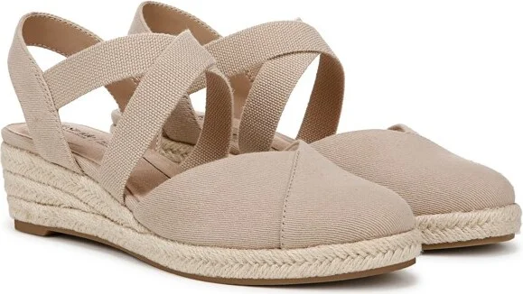 LifeStride Women's Kimball Espadrille Wedge Sandal Natural/Gold 8 W - Image 4