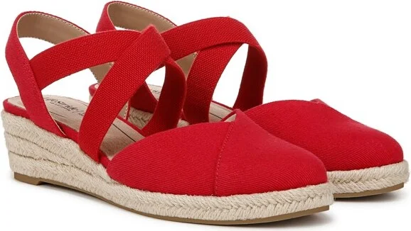 LifeStride Women's Kimball Espadrille Wedge Sandal Natural/Gold 8 W - Image 5