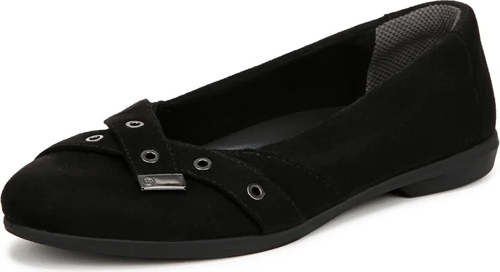 LifeStride Women's Kira Ballet Flat Ballet Flat Black Microfiber 8 W