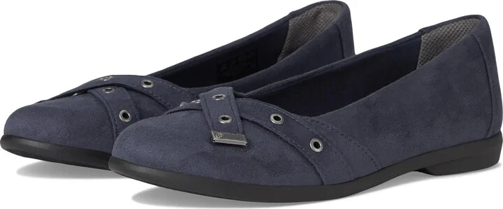 LifeStride Women's Kira Ballet Flat Ballet Flat Navy Blazer Microfiber 10 M