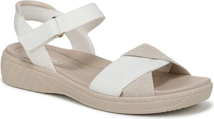 LifeStride Women's Lane Washable Open Round Toe Strappy Sandals