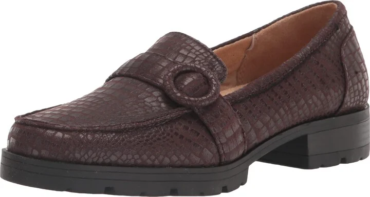 LifeStride Womens Lolly Loafer Chocolate Croco 7.5 W
